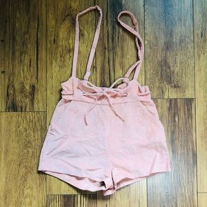 Corduroy Suspender Shorts